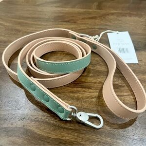 Pawness Vegan Dog Leash in Emerald & Beige